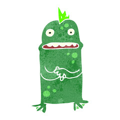 retro cartoon monster