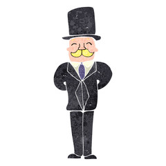 retro cartoon victorian gentleman