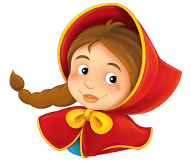 Cartoon little girl - illustration for the children