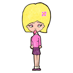retro cartoon blond woman