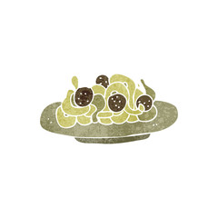 retro cartoon spaghetti