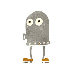 retro cartoon robot