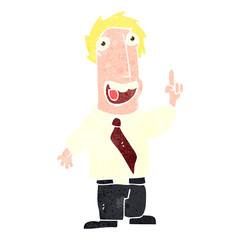 retro cartoon businessman