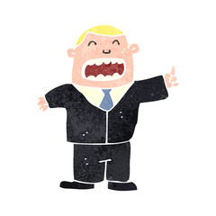 retro cartoon businessman