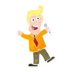 retro cartoon game show host