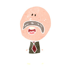 retro cartoon mustache man