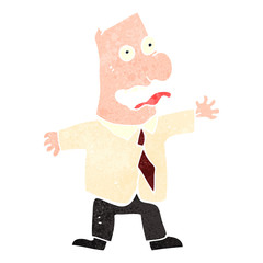 retro cartoon insane boss