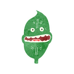 retro cartoon leaf