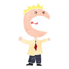 retro cartoon shouting man