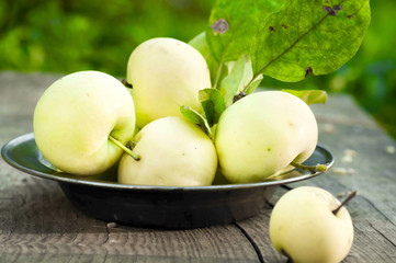 Bowl of green apples