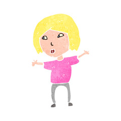 retro cartoon blond woman