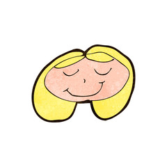 child's drawing of a happy blond girl