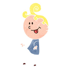 retro cartoon blond woman