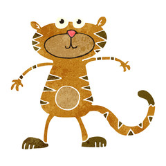 retro cartoon tiger