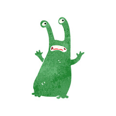 retro cartoon alien