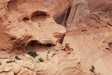 Erosion has produced strange rock patterns.Canyon de Chelly National Monument,Arizona..