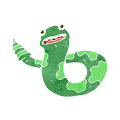 retro cartoon snake