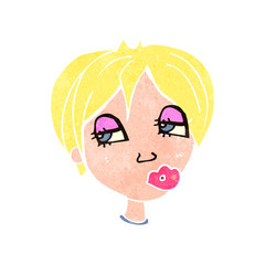 retro cartoon blond woman