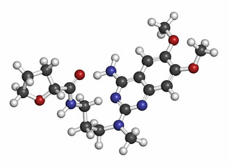 Alfuzosin benign prostate hyperplasia (BPH) drug molecule. 