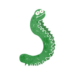 retro cartoon caterpillar