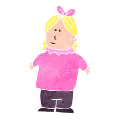 retro cartoon fat girl