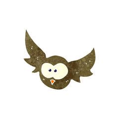 retro cartoon little owl