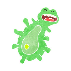 retro cartoon germ