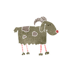 retro cartoon goat