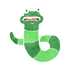 retro cartoon snake