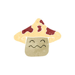 retro cartoon mushroom