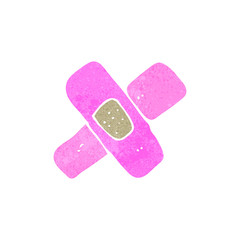 retro cartoon sticking plaster