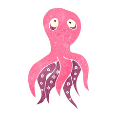 retro cartoon octopus