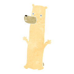 retro cartoon polar bear