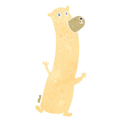 retro cartoon polar bear