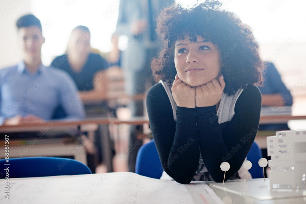 Canvas Prints portrait of young female student