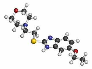 Fabomotizole anxiolytic drug molecule. 