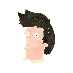 retro cartoon staring man