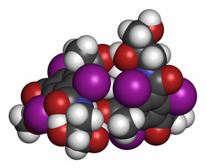 Iodixanol contrast agent molecule. 