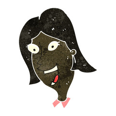 retro cartoon laughing woman