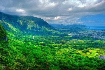 Obraz premium Great View of Kaneohe, Oahu, Hawaii