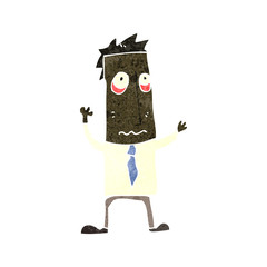 retro cartoon tired businessman
