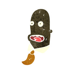 retro cartoon shocked man