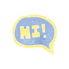 retro cartoon hi symbol