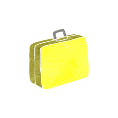 retro cartoon yellow briefcase