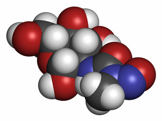 Streptozotocin cancer drug molecule. 