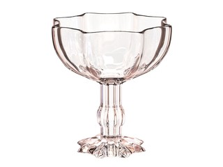 white ice-cream bowl 3d render in glass