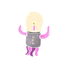 retro cartoon alien spaceman