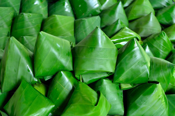 Dessert Banana leaf wrap