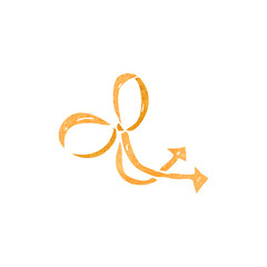 retro cartoon decorative bow