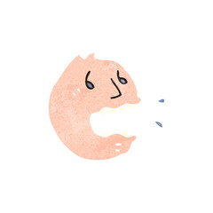 retro cartoon face symbol